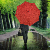 Strawberry Pattern Red Background Umbrella