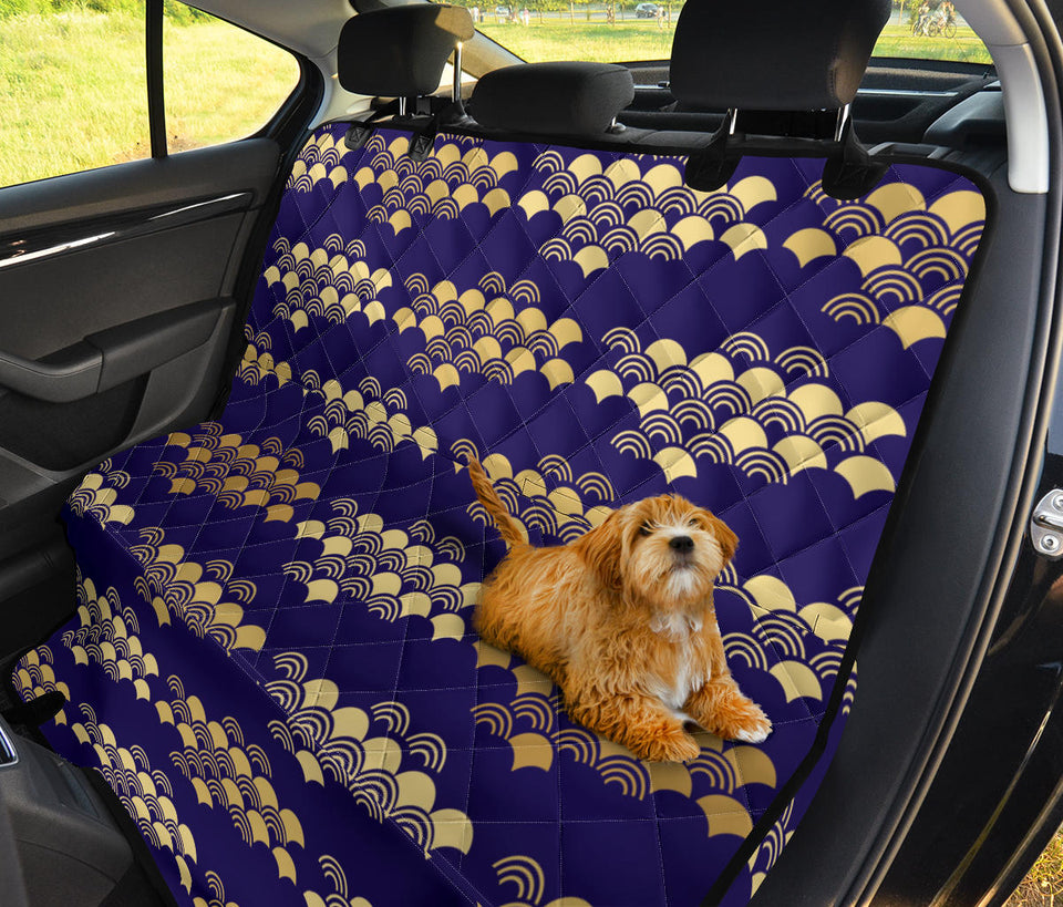 Beautiful Japanese Fan Pattern Dog Car Seat Covers