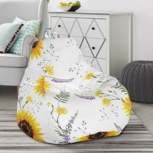 Beautiful Sunflowers Pattern Bean Bag Cover