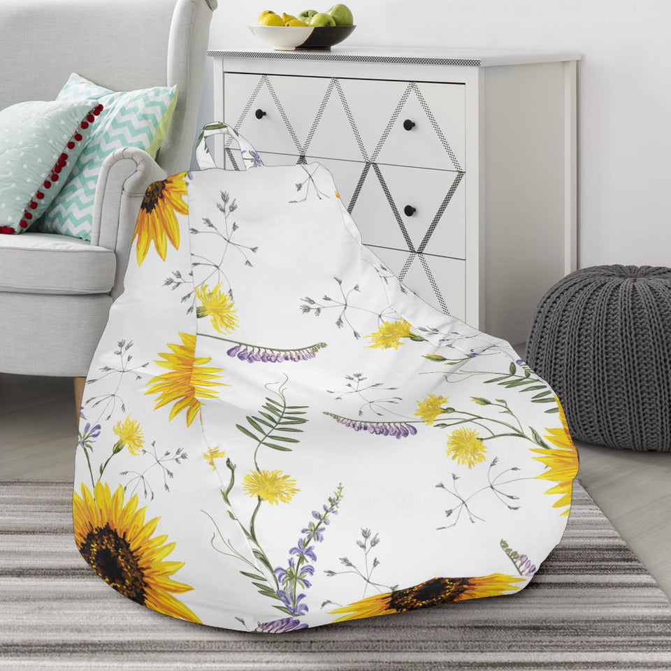 Beautiful Sunflowers Pattern Bean Bag Cover