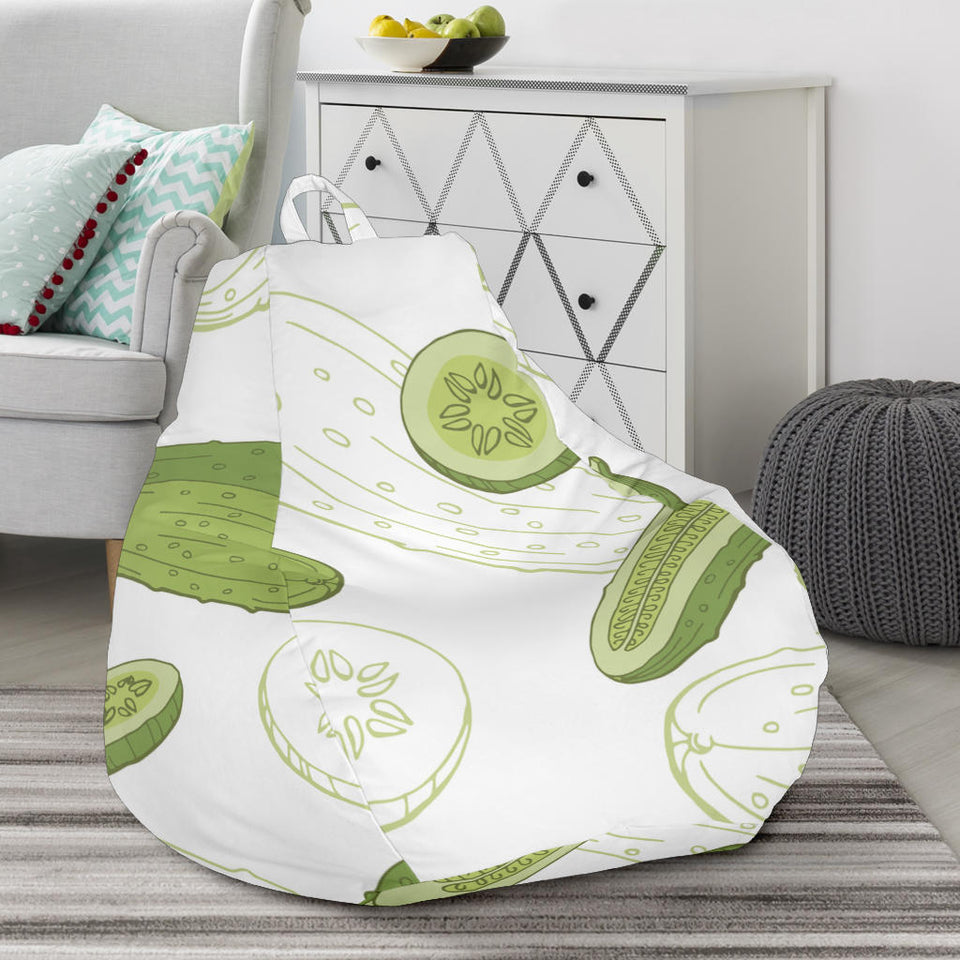 Cucumber Sketch Pattern Bean Bag Cover