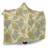 Ginkgo Leaves Design Pattern Hooded Blanket