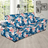 Hibiscus Pattern Print Design 02 Sofa Slipcover