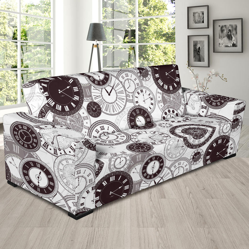 Classic Vintage Clock Pattern Sofa Slipcover