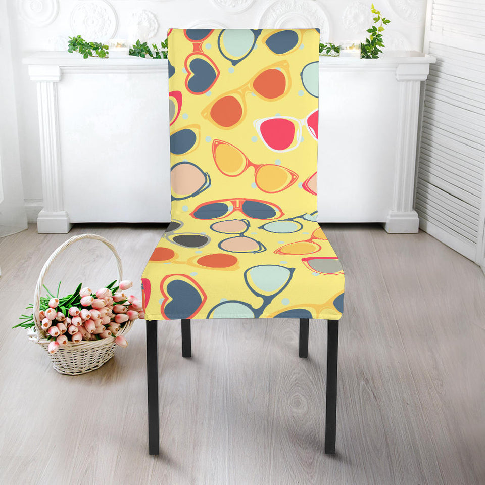 Sun Glasses Pattern Print Design 05 Dining Chair Slipcover