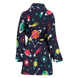 Colorful Space Pattern Planet Star Women'S Bathrobe