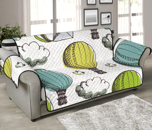 Hot Air Balloon Bird Cloud Pattern Sofa Cover Protector