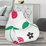 Cherry Pattern White Background Bean Bag Cover