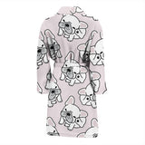 Cute French Bulldog Pattern Men'S Bathrobe