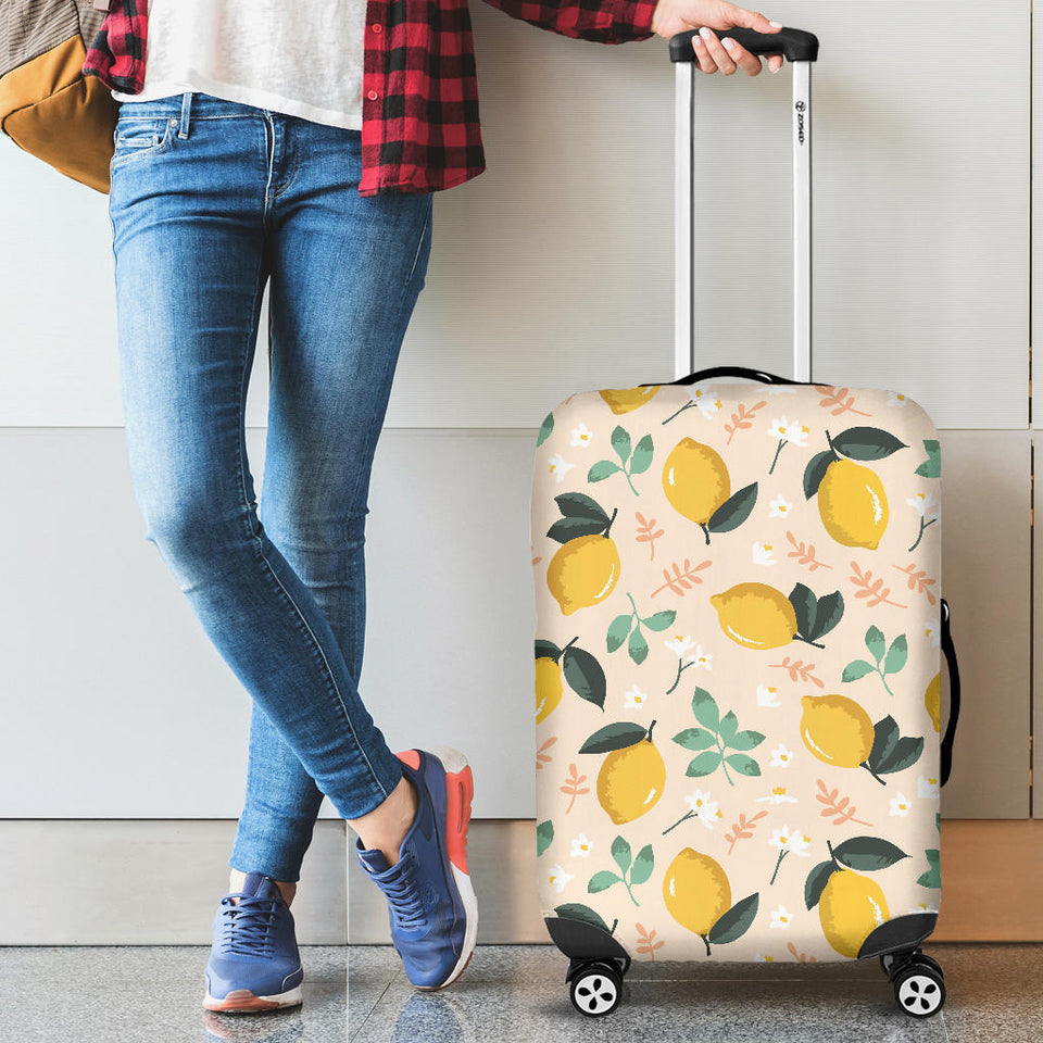 Lemon Flower Leave Pattern Luggage Covers