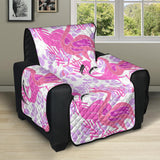 Pink flamingo flower pattern Recliner Cover Protector