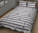 Anchor rope nautical  pattern Quilt Bed Set