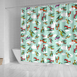 Helicopter Design Pattern Shower Curtain Fulfilled In US