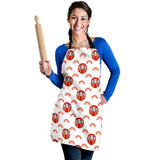 Daruma Japanese Wooden Doll Design Pattern Adjustable Apron