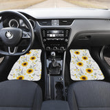 Beautiful Sunflowers Pattern Front And Back Car Mats