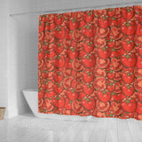 Red Tomato Pattern Shower Curtain Fulfilled In US