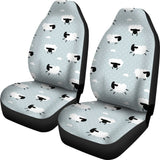 Sheep Polka Dot Cloud Pattern  Universal Fit Car Seat Covers