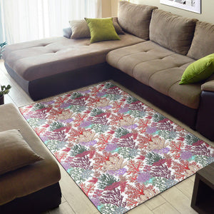 Coral Reef Pattern Print Design 03 Area Rug