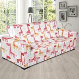 Giraffe Pattern Print Design 03 Sofa Slipcover
