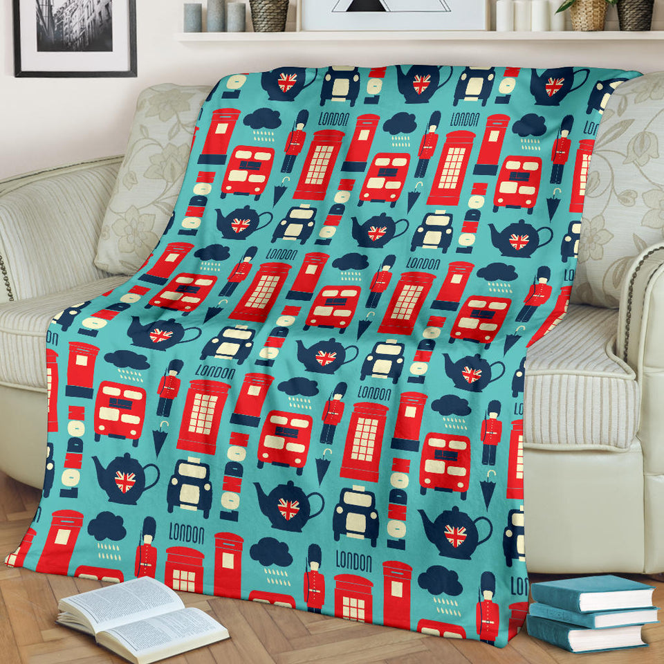 British Pattern Print Design 04 Premium Blanket