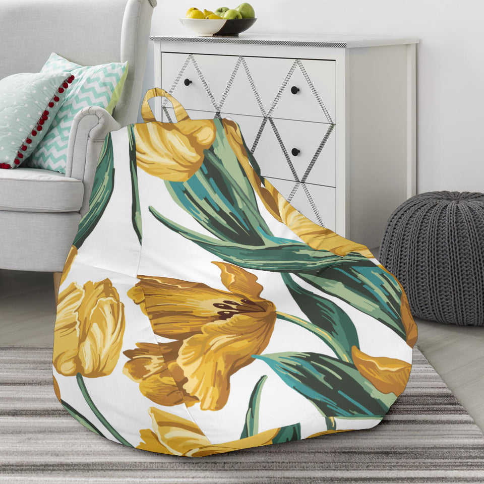 Yellow Tulips Pattern Bean Bag Cover