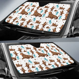 Sea Lion Seals Jellyfish Pattern Car Sun Shade