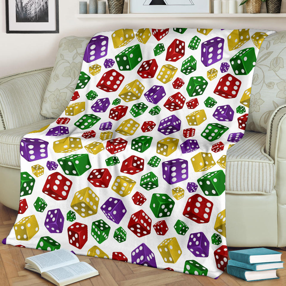 Dice Pattern Print Design 03 Premium Blanket