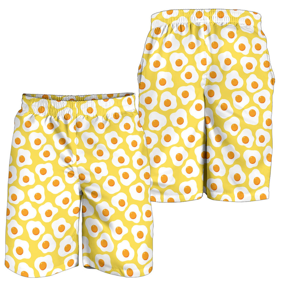 Fried Eggs Pattern Print Design 05 Men Shorts