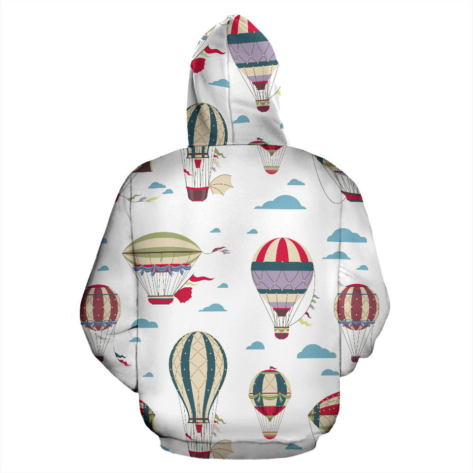 Hot Air Balloon Pattern Men Women Pullover Hoodie