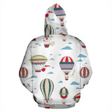 Hot Air Balloon Pattern Men Women Pullover Hoodie