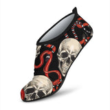 Red Snake Skull Pattern Aqua Shoes