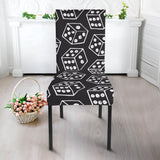 Dice Pattern Print Design 01 Dining Chair Slipcover