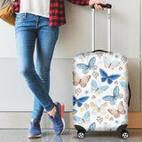 Blue Butterfly Pattern Cabin Suitcases Luggages