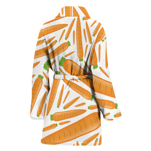 Carrot Pattern Print Design 02 Women's Bathrobe