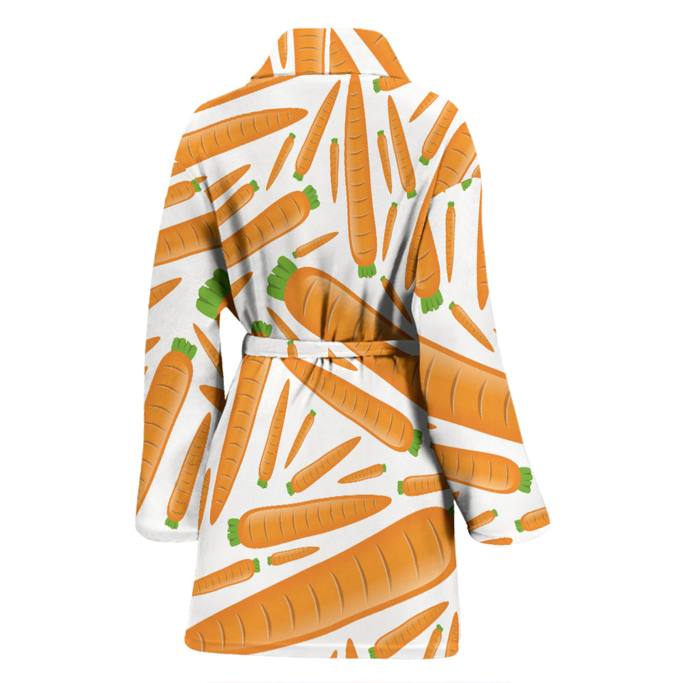Carrot Pattern Print Design 02 Women's Bathrobe