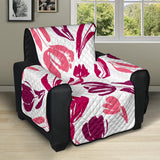 pink sketch tulip pattern Recliner Cover Protector
