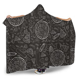 Pizza Pattern  Hooded Blanket