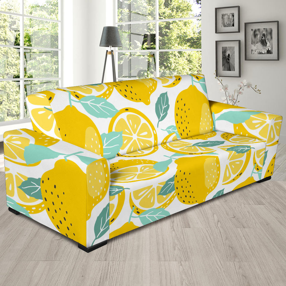 Lemon Design Pattern Sofa Slipcover