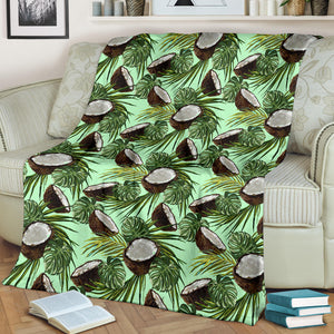 Coconut Pattern Print Design 02 Premium Blanket