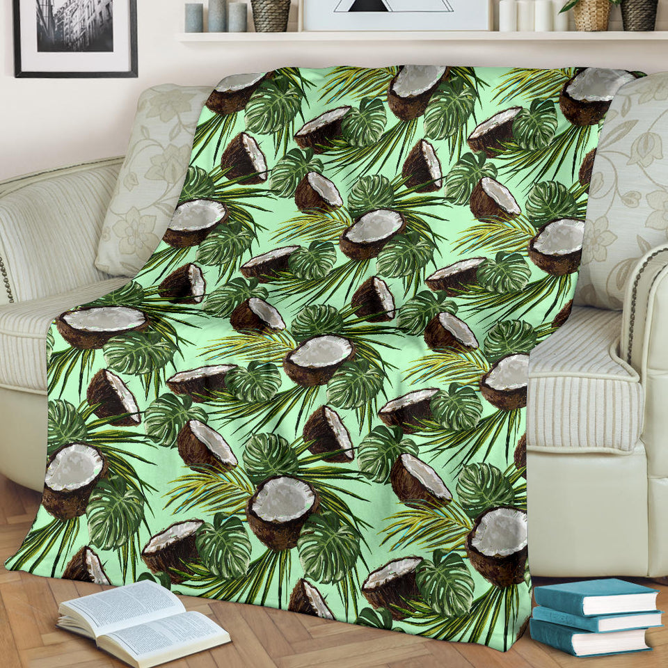 Coconut Pattern Print Design 02 Premium Blanket