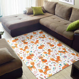 Cute Tribal Fox Pattern Area Rug