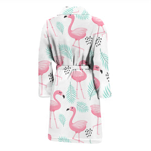 Cute Flamingo Pattern Men'S Bathrobe