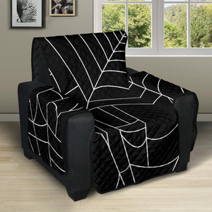 Spider Spider web pattern Black background white cobweb Recliner Cover Protector