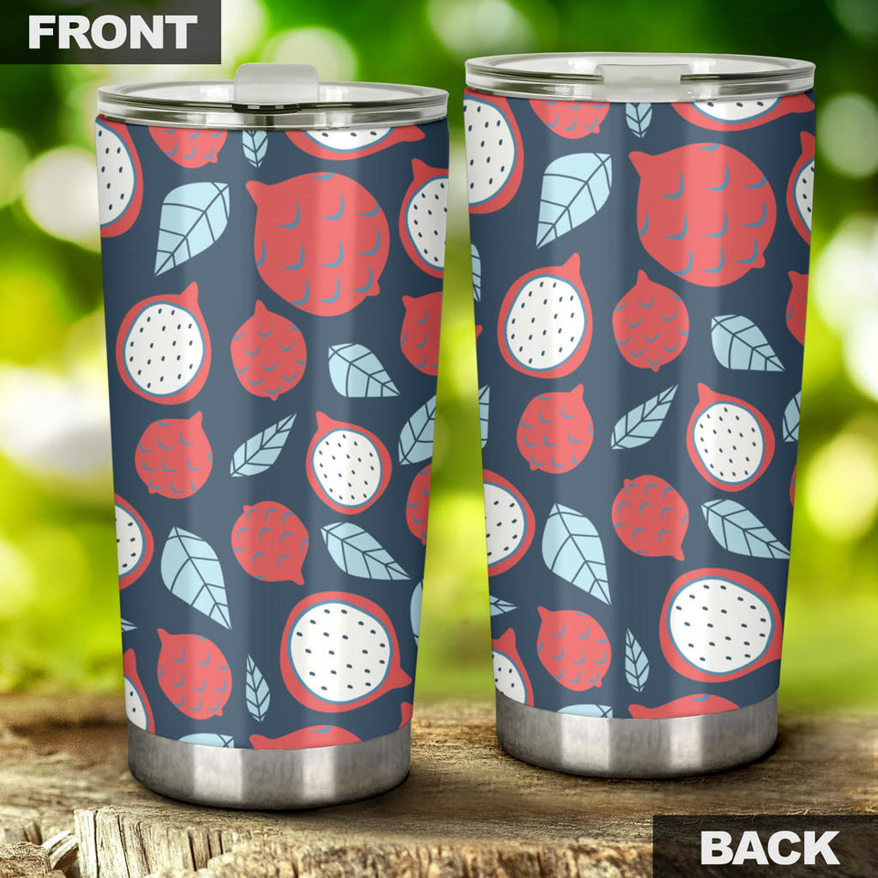 Dragon Fruits Dark Blue Background Tumbler