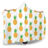 Pineapples Pattern Hooded Blanket