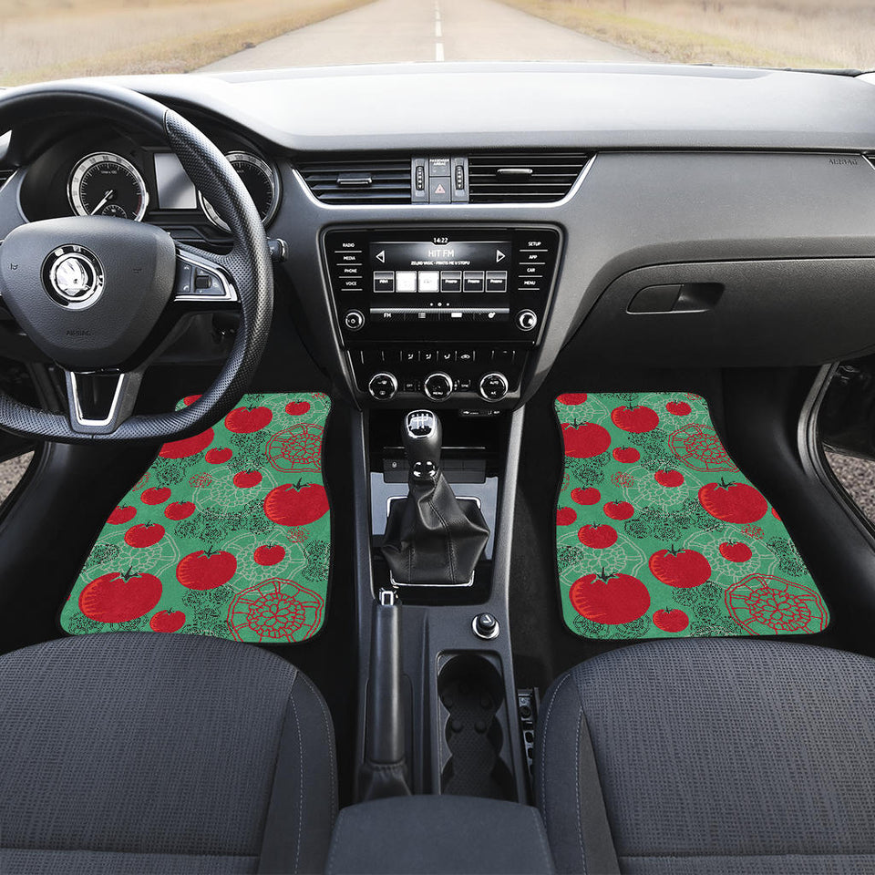Tomato Design Pattern Front And Back Car Mats