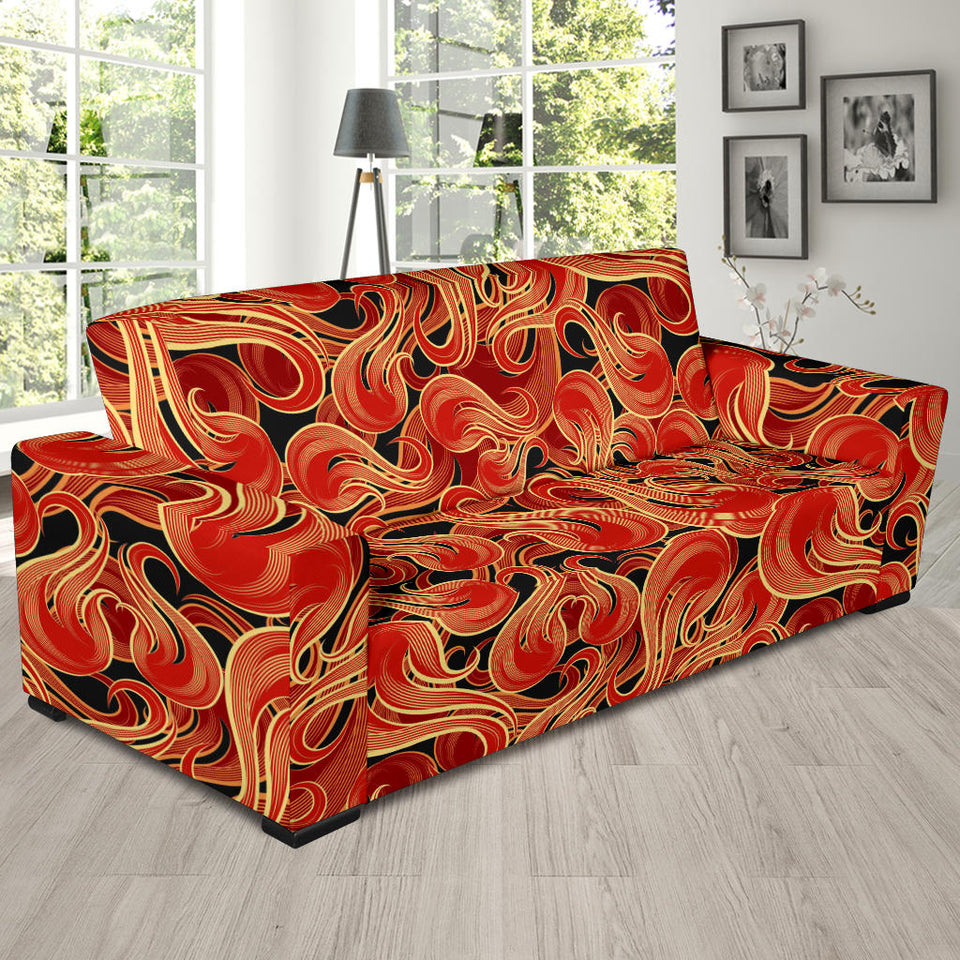 Fire Flame Pattern Sofa Slipcover