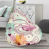 Clock Butterfly Pattern Bean Bag Cover