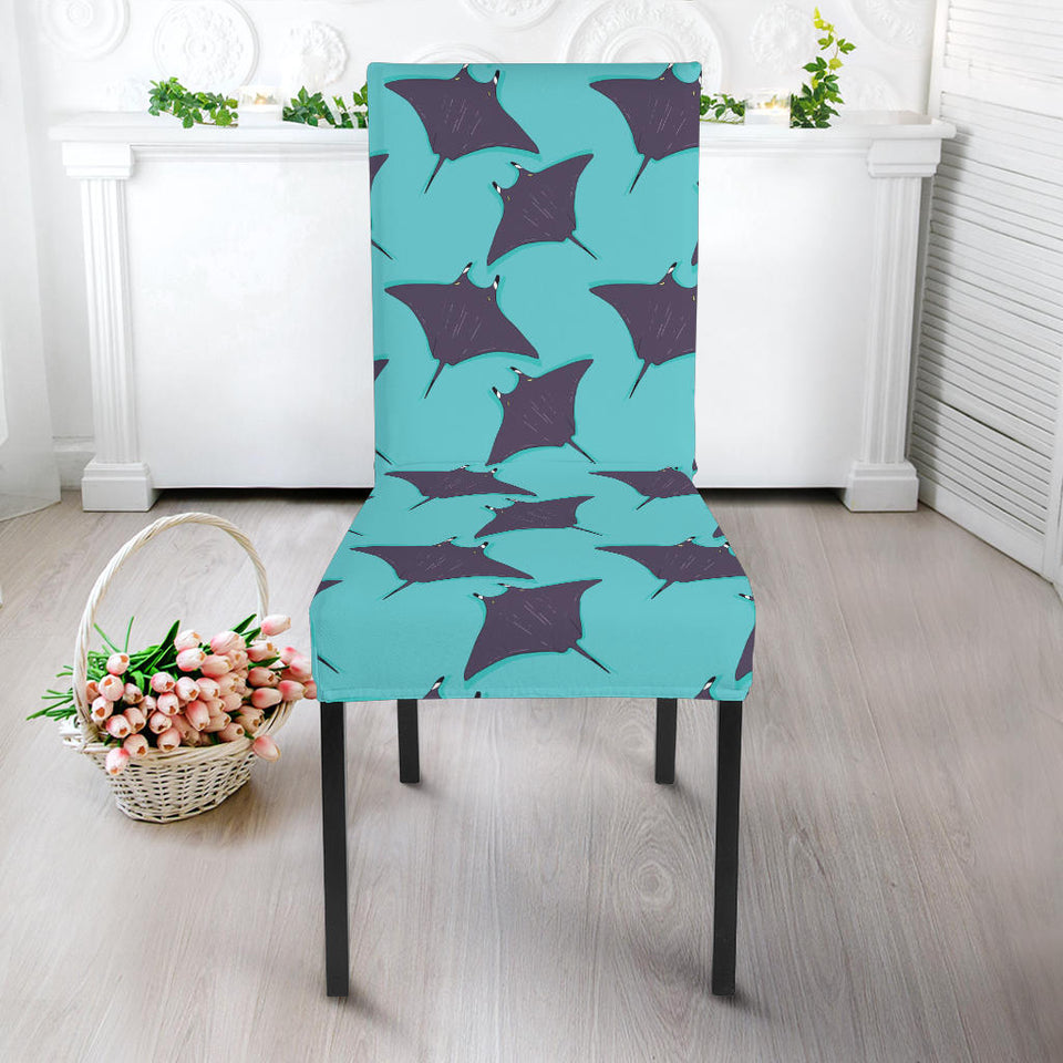 Stingray Pattern Print Design 02 Dining Chair Slipcover