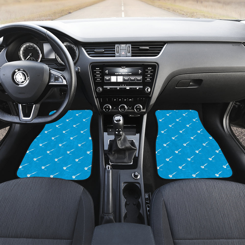 Darts Pattern Print Design 05 Front and Back Car Mats